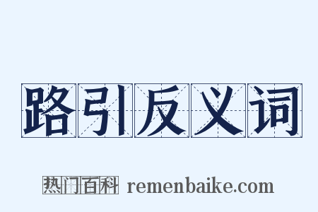路引反义词是什么意思的图片